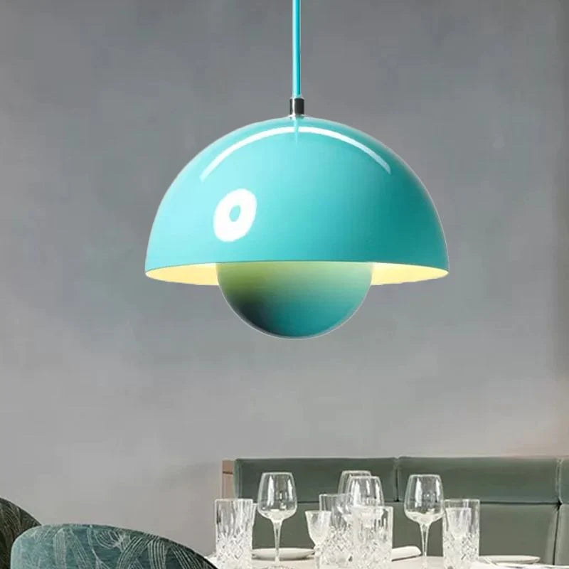 Aerizun | Mid-Century Spherical Silhouette Metal Pendant Light