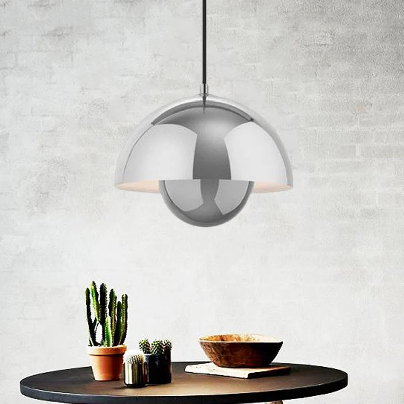 Aerizun | Mid-Century Spherical Silhouette Metal Pendant Light