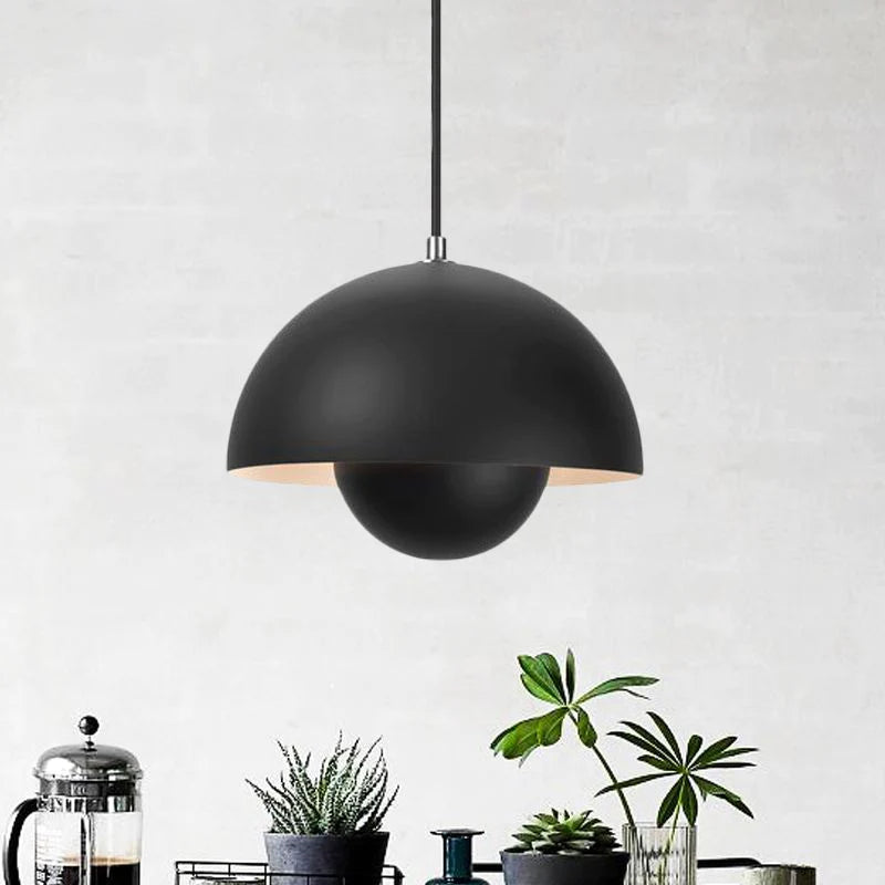 Aerizun | Mid-Century Spherical Silhouette Metal Pendant Light