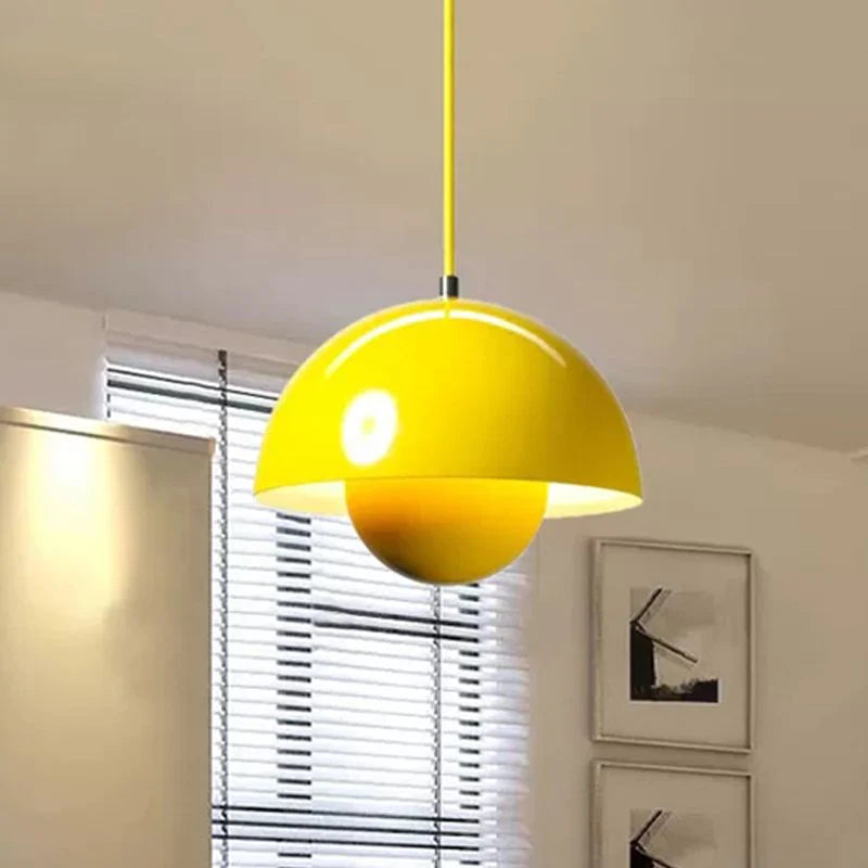 Aerizun | Mid-Century Spherical Silhouette Metal Pendant Light