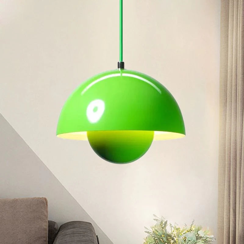 Aerizun | Mid-Century Spherical Silhouette Metal Pendant Light