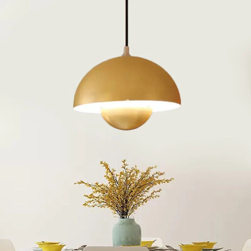Aerizun | Mid-Century Spherical Silhouette Metal Pendant Light