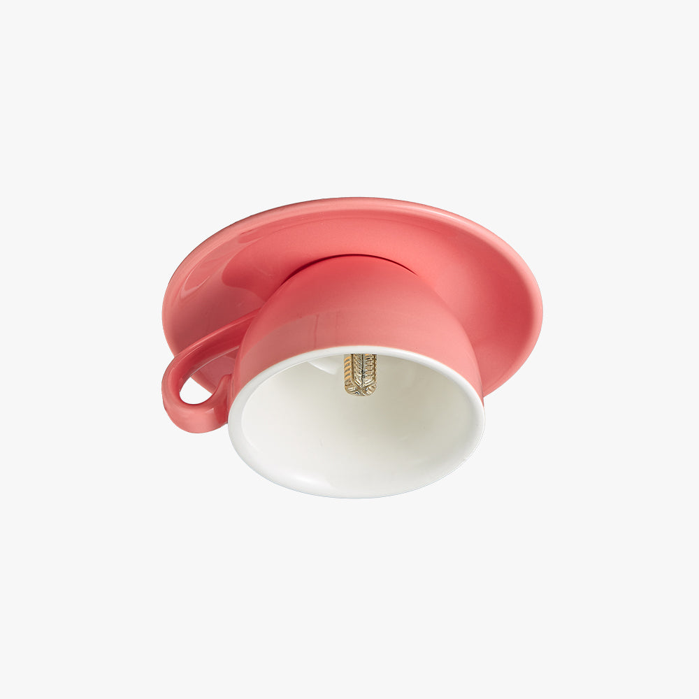 Valentina | Modern Ceramic Coffee Cup Flush Mount Ceiling Light