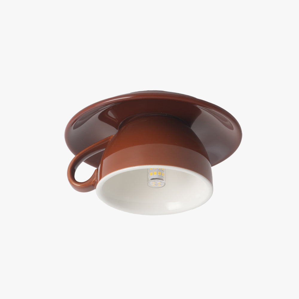 Valentina | Modern Ceramic Coffee Cup Flush Mount Ceiling Light