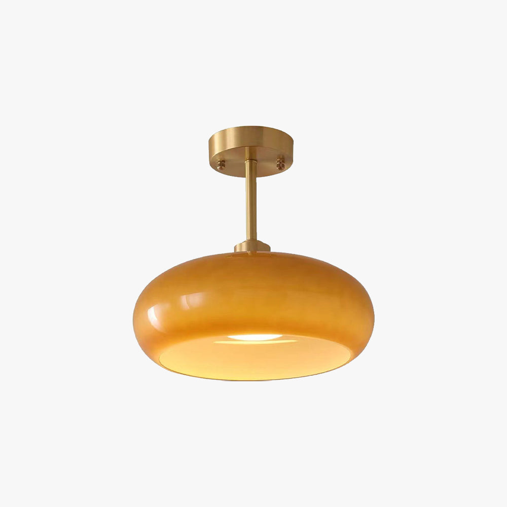 Aerisun | Minimalist Ambient Circular Glass Flush Mount Ceiling Light