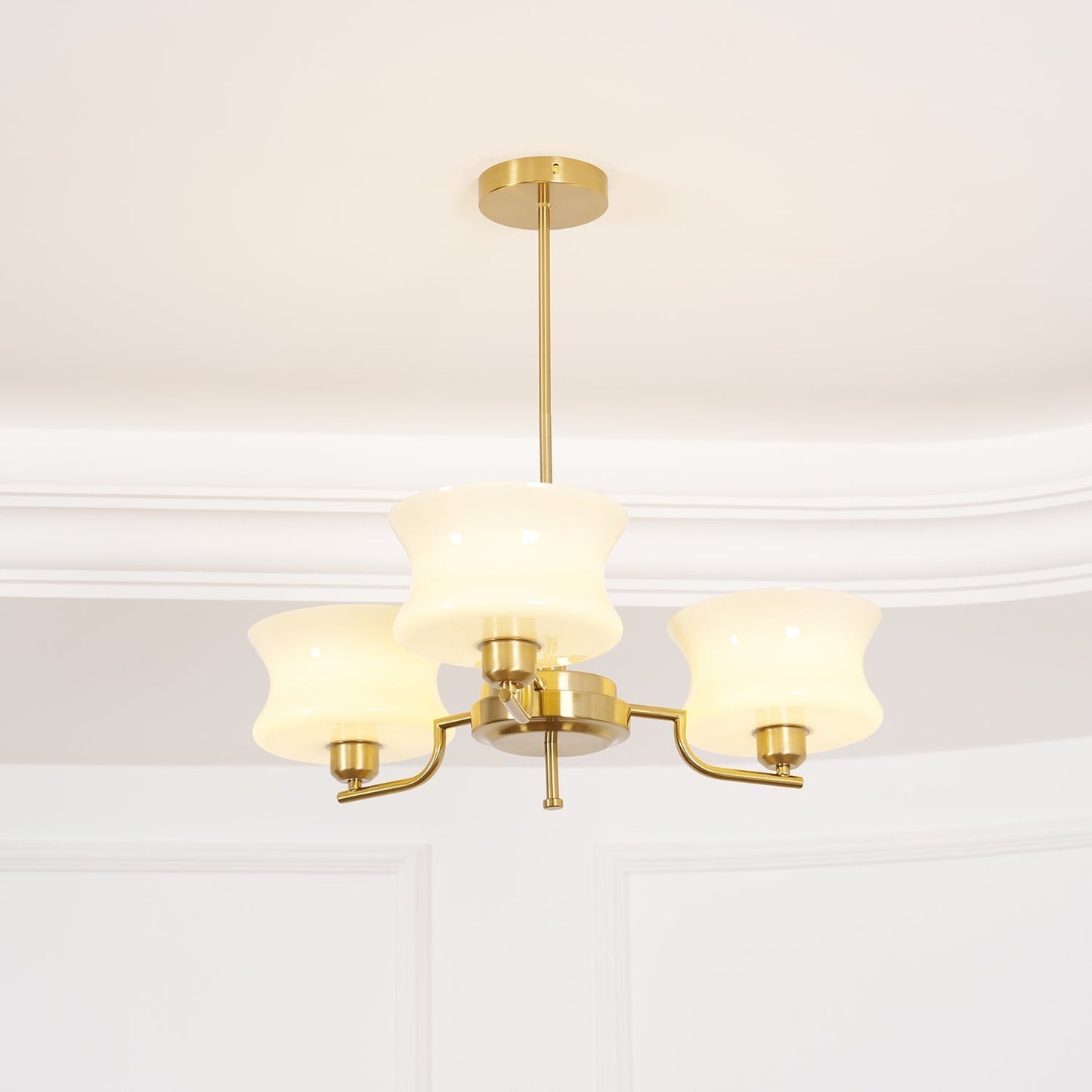 Kendroma | Antique Inspired Curved Globe Glass Ceiling Light