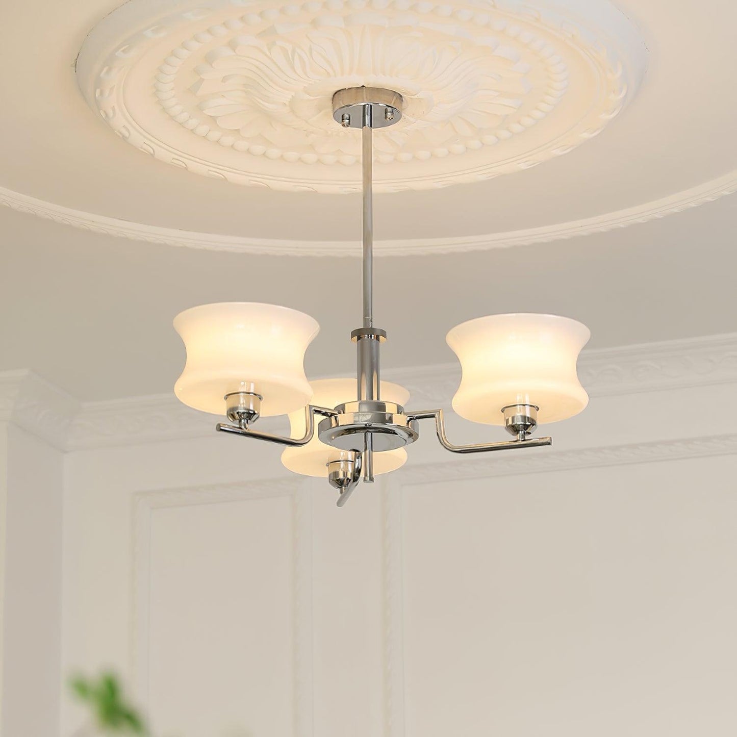 Kendroma | Antique Inspired Curved Globe Glass Ceiling Light