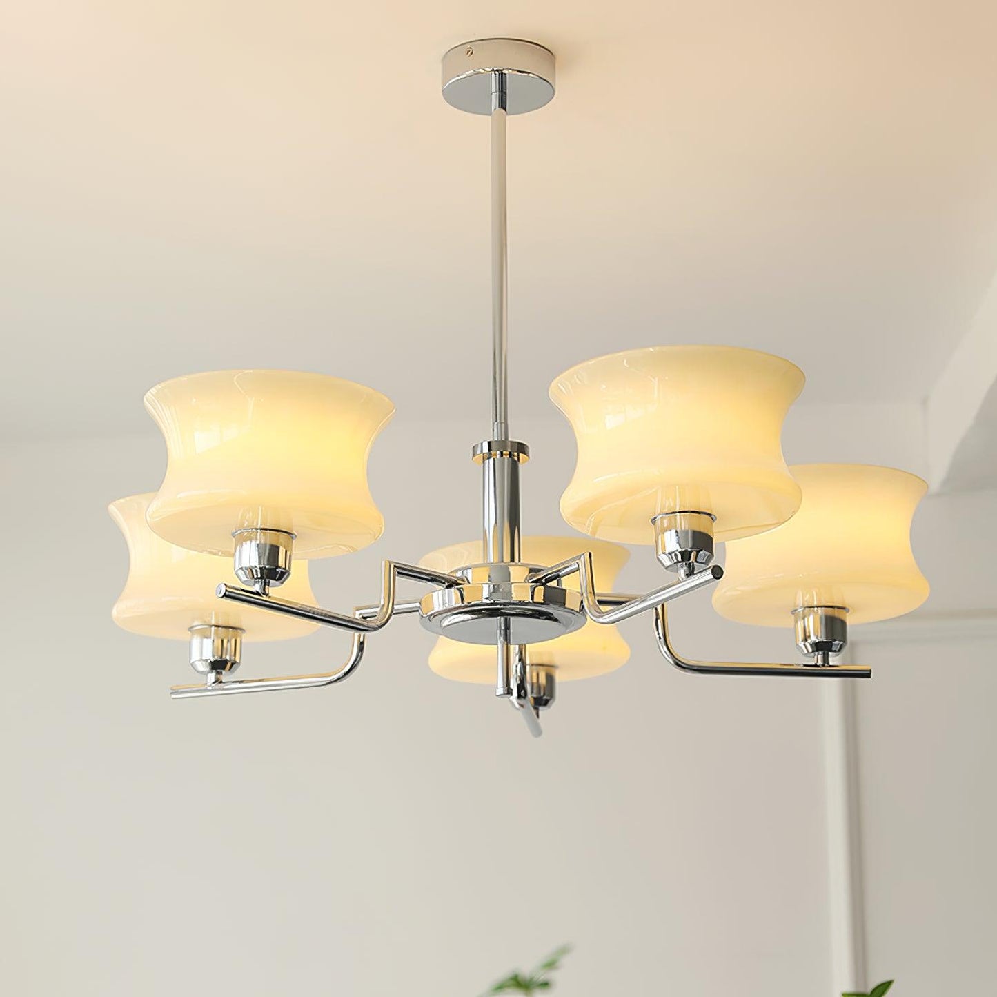 Kendroma | Antique Inspired Curved Globe Glass Ceiling Light