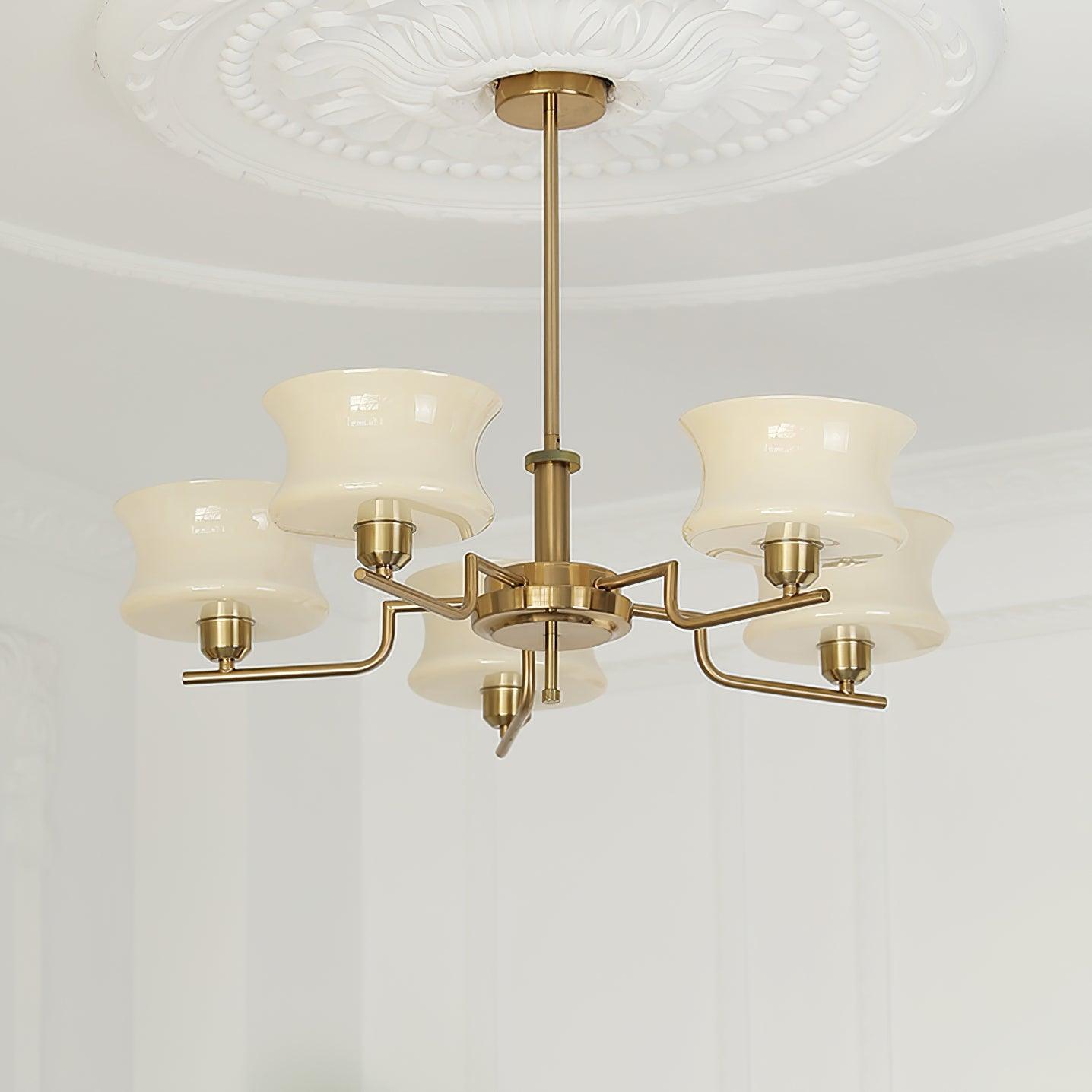 Kendroma | Antique Inspired Curved Globe Glass Ceiling Light