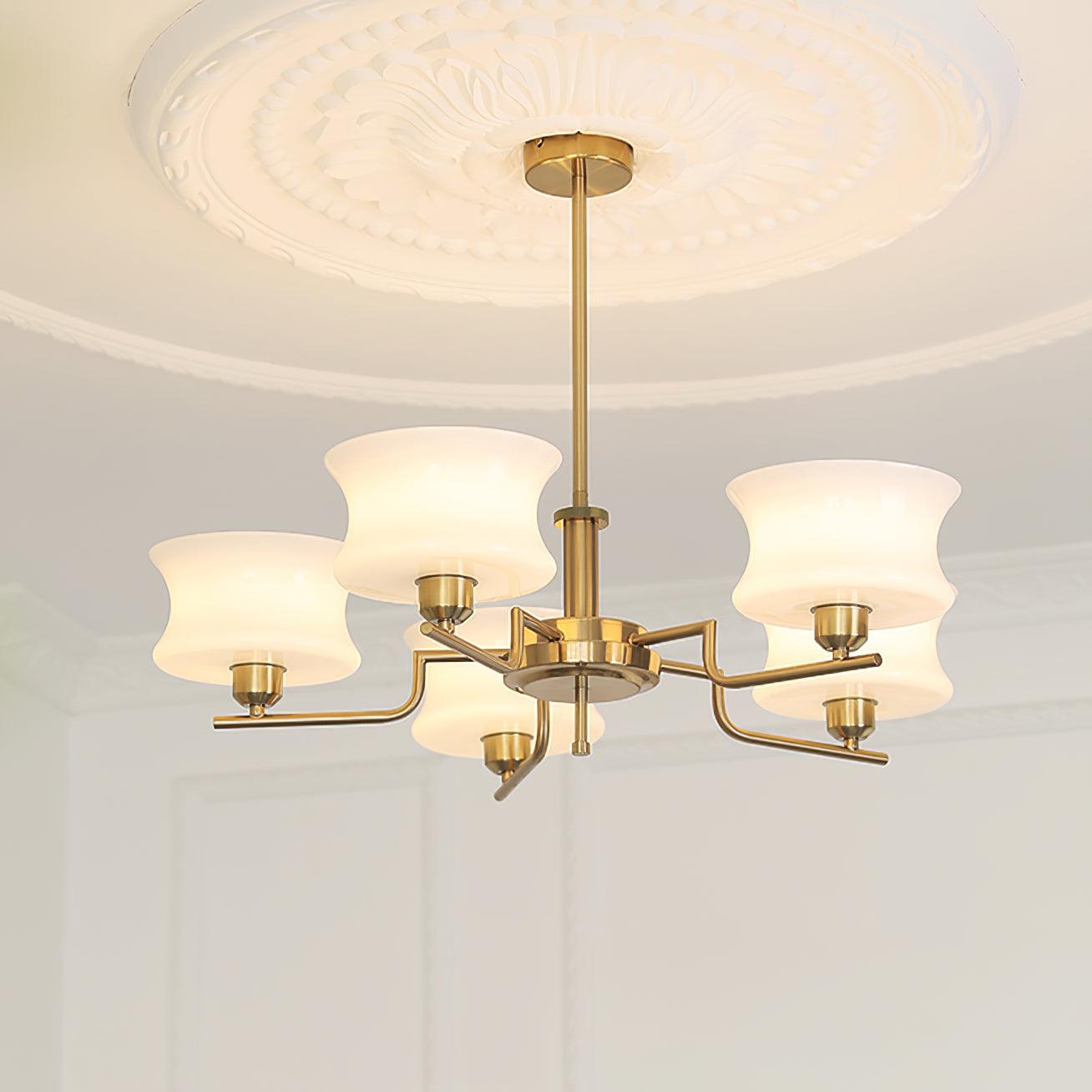 Kendroma | Antique Inspired Curved Globe Glass Ceiling Light