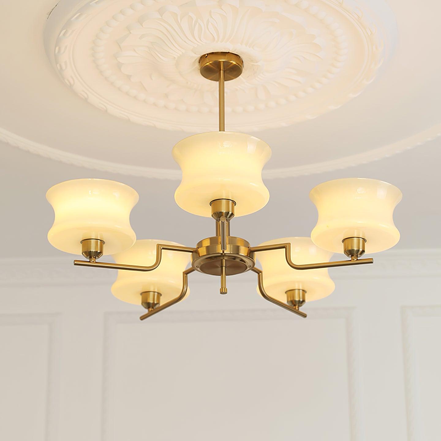 Kendroma | Antique Inspired Curved Globe Glass Ceiling Light
