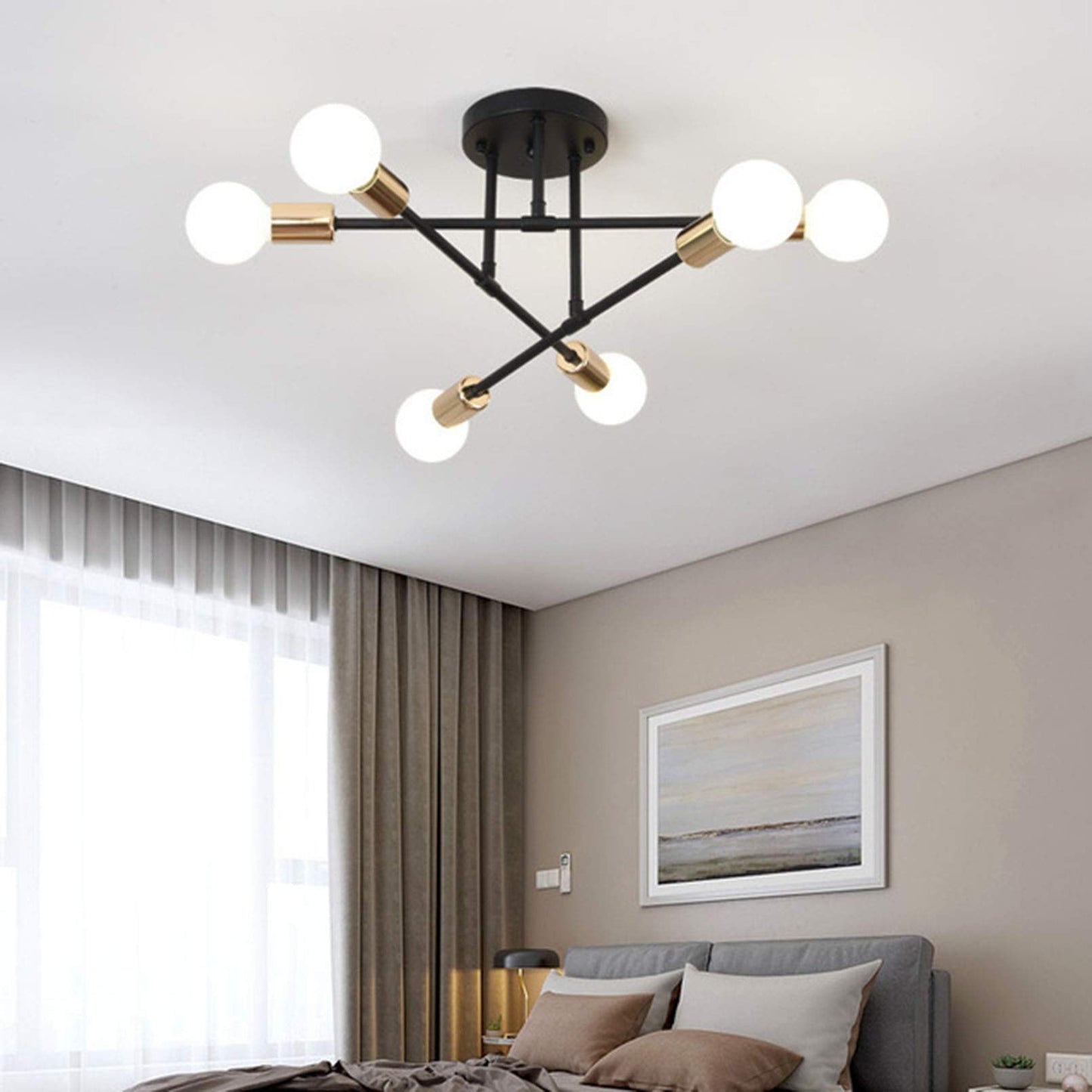 Vesta | Sleek Mid Century Geometric Ceiling Light