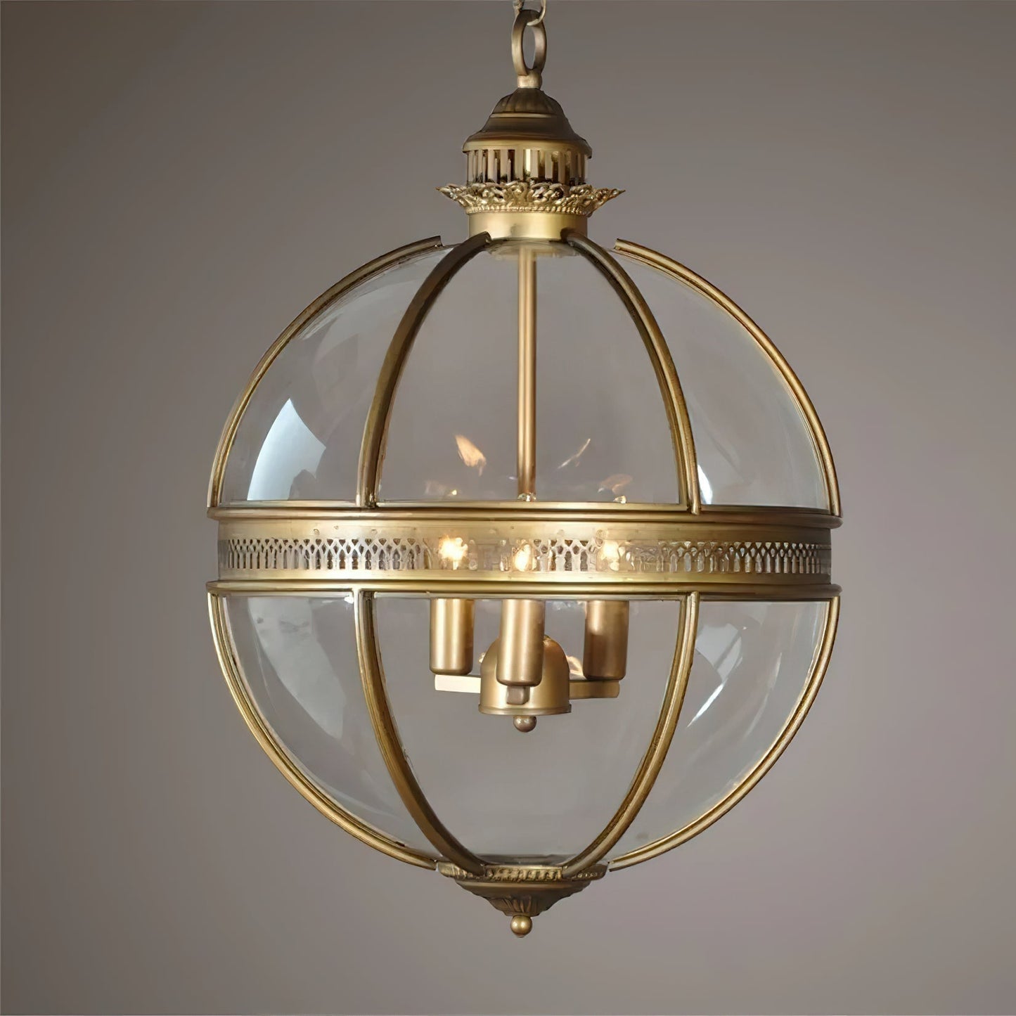 Vinse | Vintage Spherical Transparent Glass Pendant Light