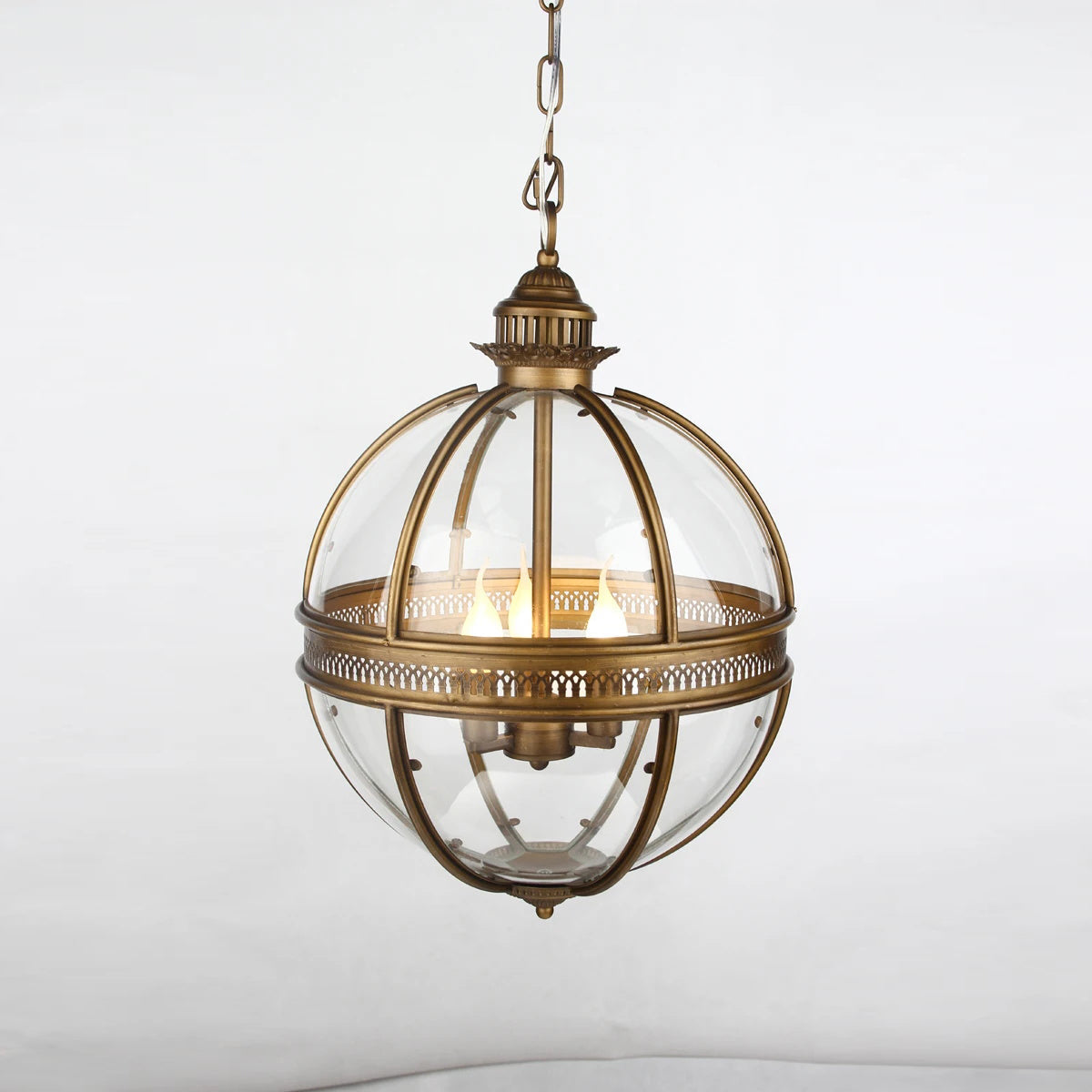Vinse | Vintage Spherical Transparent Glass Pendant Light