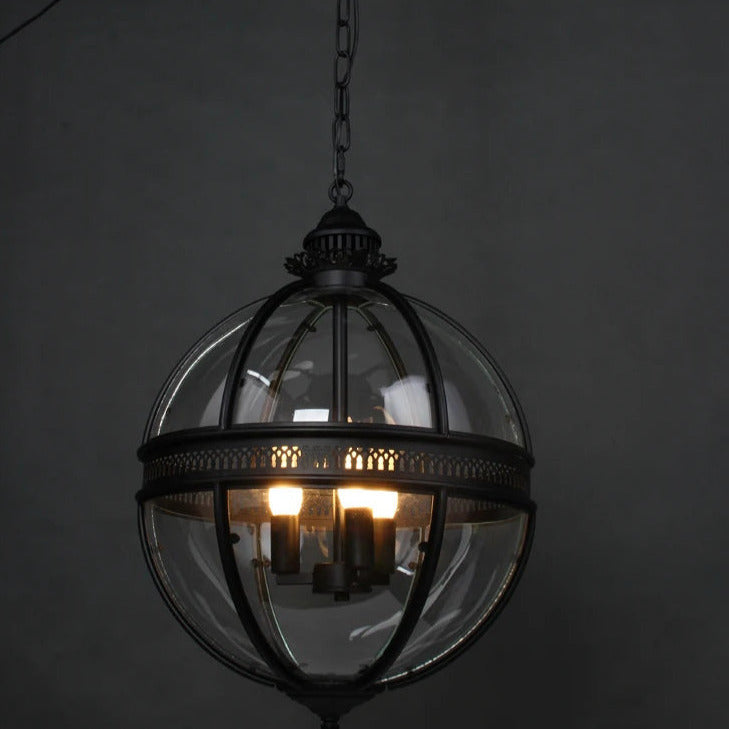 Vinse | Vintage Spherical Transparent Glass Pendant Light
