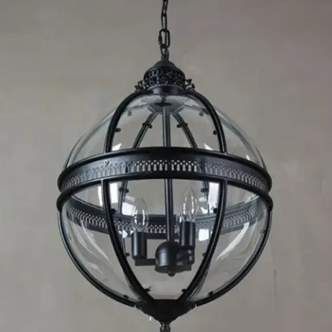 Vinse | Vintage Spherical Transparent Glass Pendant Light