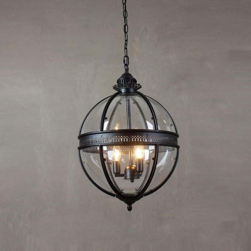 Vinse | Vintage Spherical Transparent Glass Pendant Light