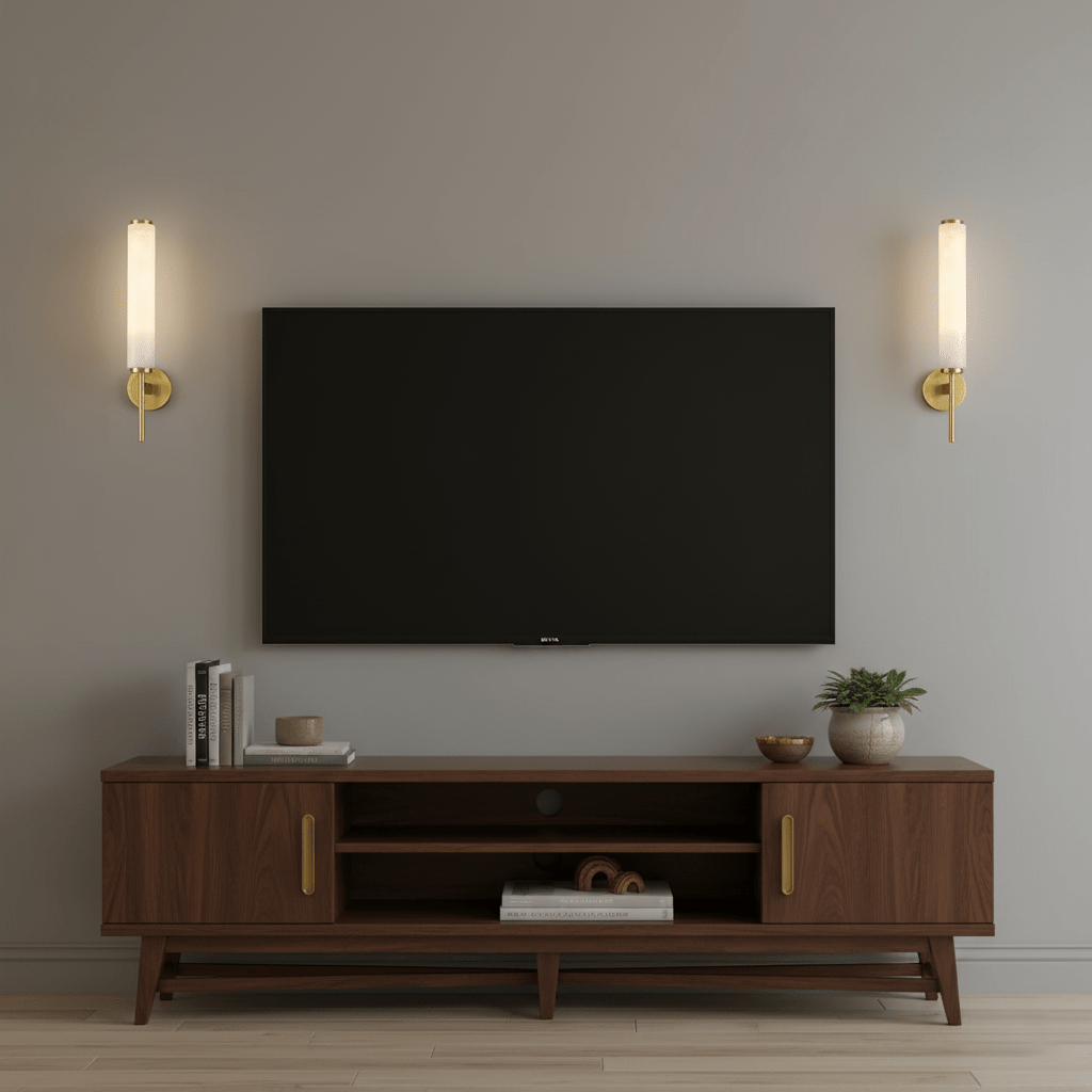 Kelsorim | Geometric Minimalist Alabaster Cylinder Wall Light