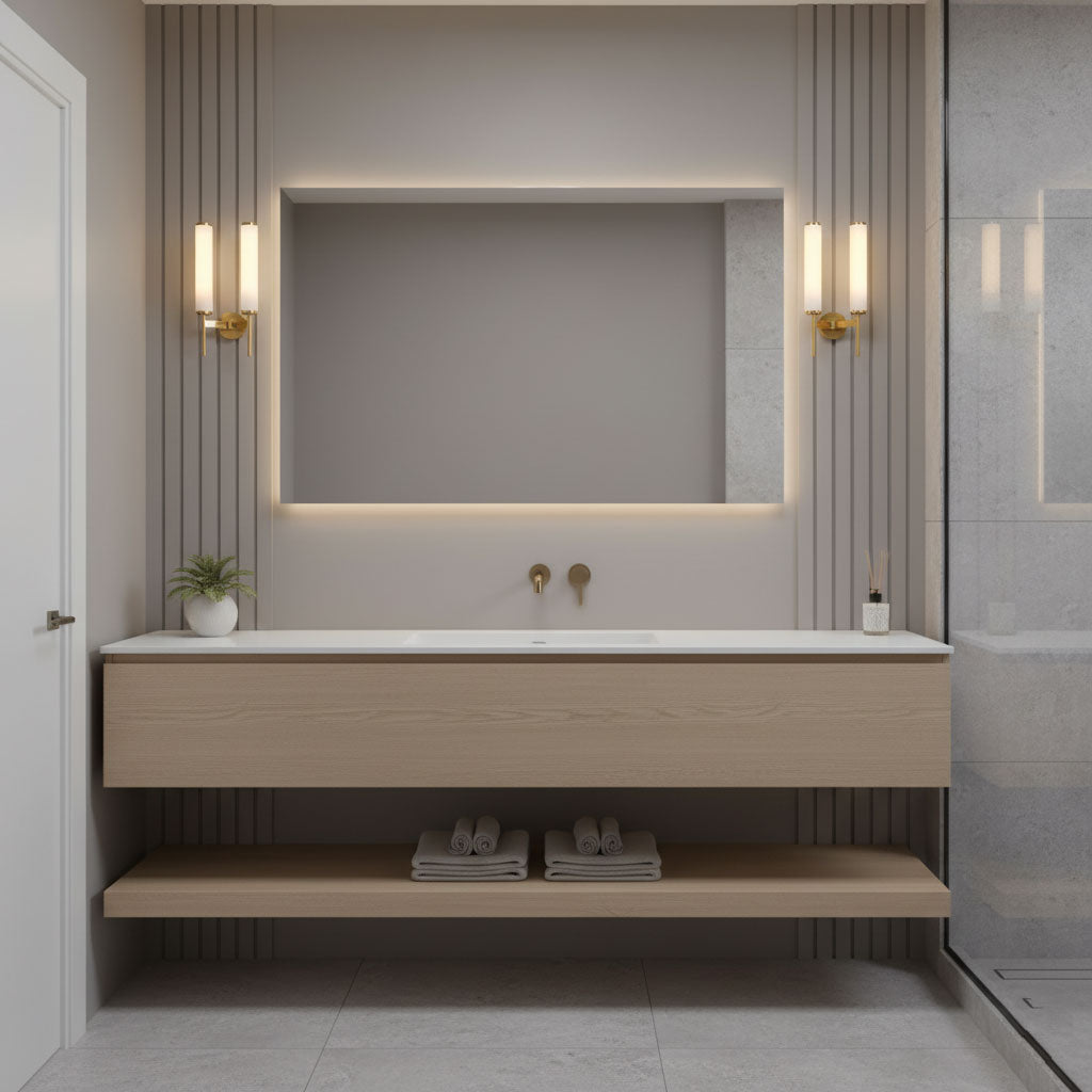 Kelsorim | Geometric Minimalist Alabaster Cylinder Wall Light