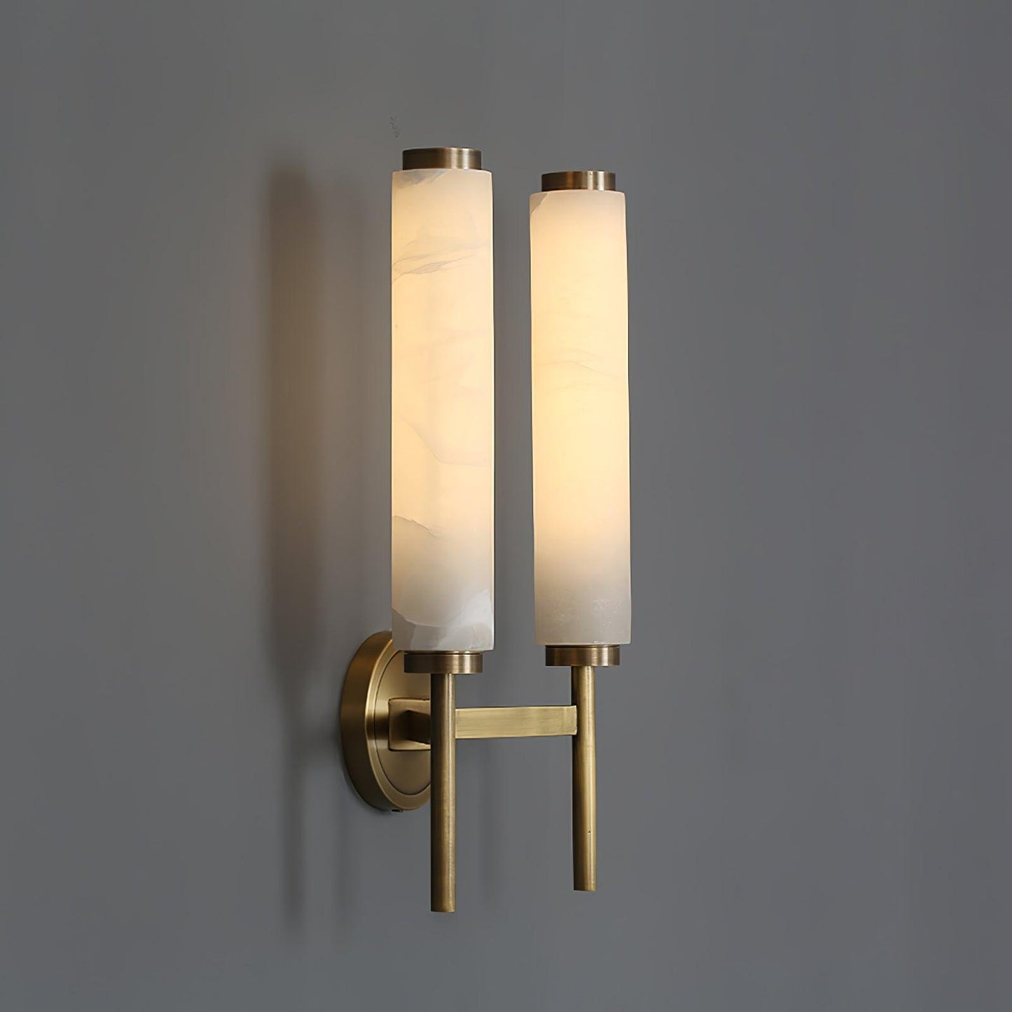 Kelsorim | Geometric Minimalist Alabaster Cylinder Wall Light