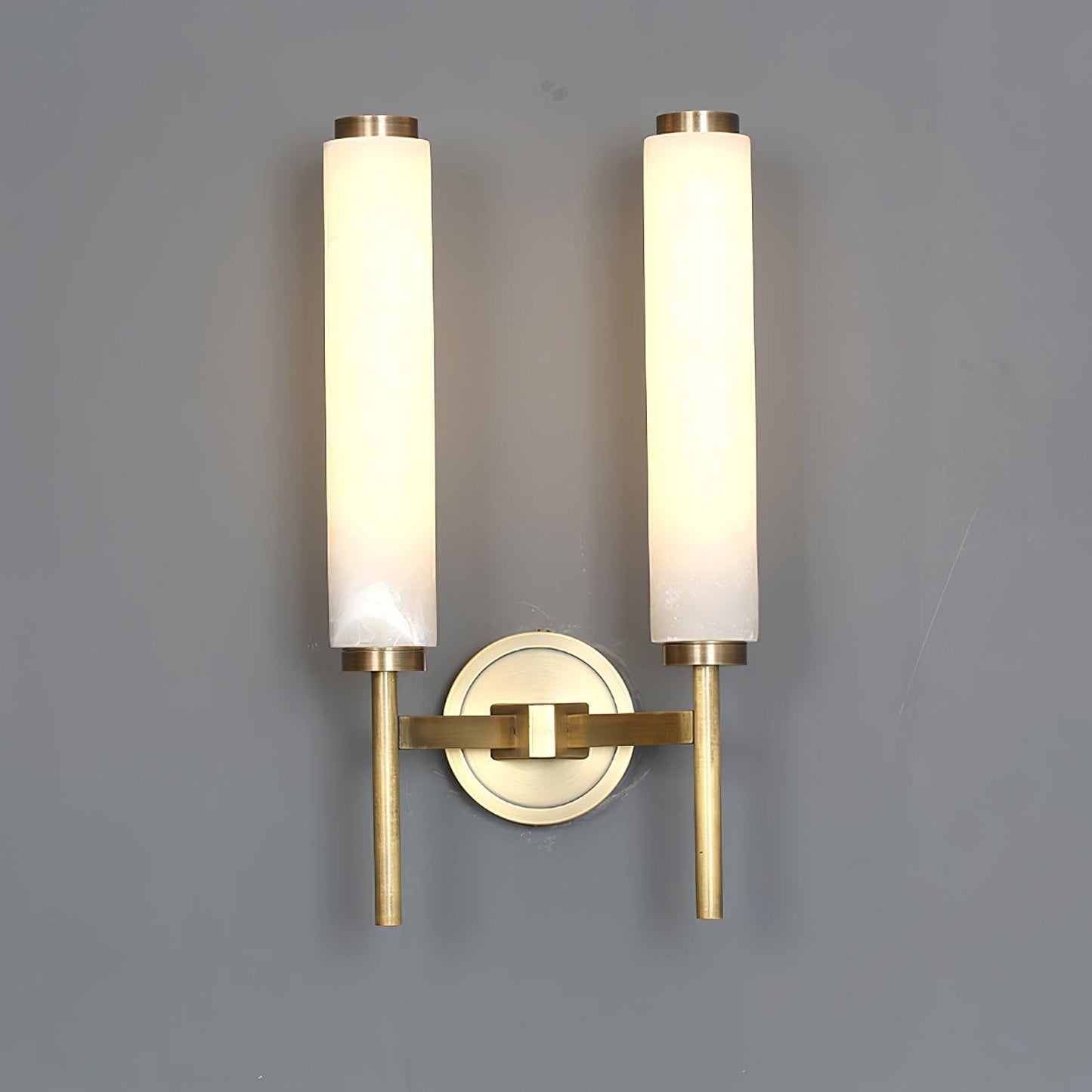 Kelsorim | Geometric Minimalist Alabaster Cylinder Wall Light