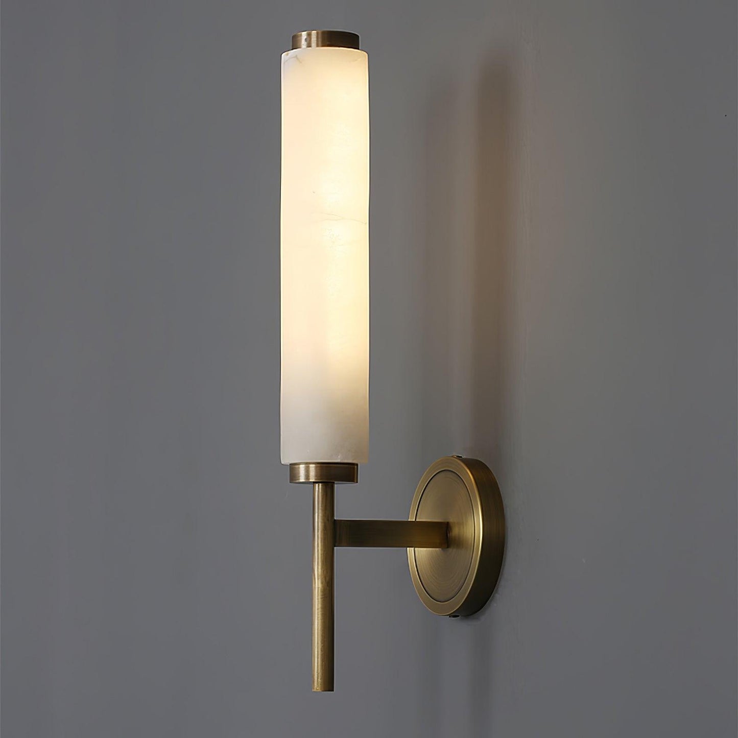 Kelsorim | Geometric Minimalist Alabaster Cylinder Wall Light