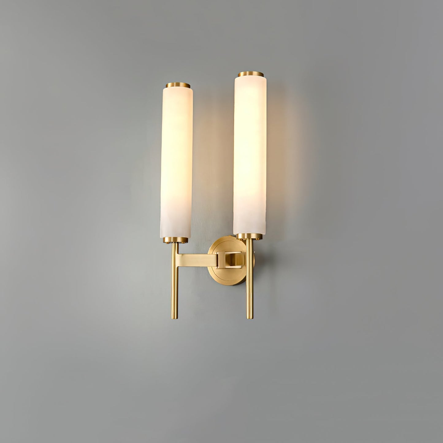 Kelsorim | Geometric Minimalist Alabaster Cylinder Wall Light