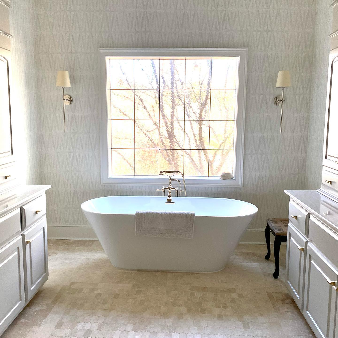 Edor | Elegant Antique Wall Light with White Tapered Linen Shade