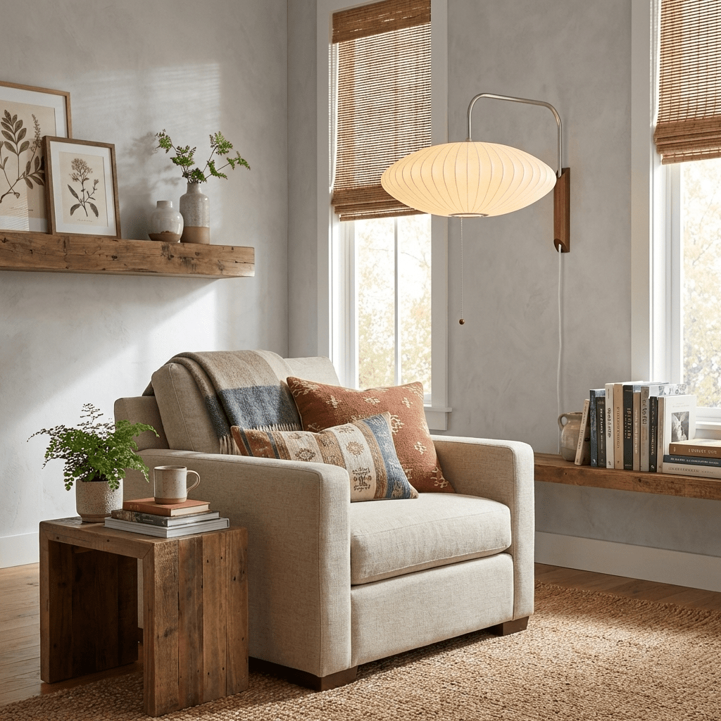 Kyntaroc | Retro Ribbed Silhouette Floating Globe Wall Light