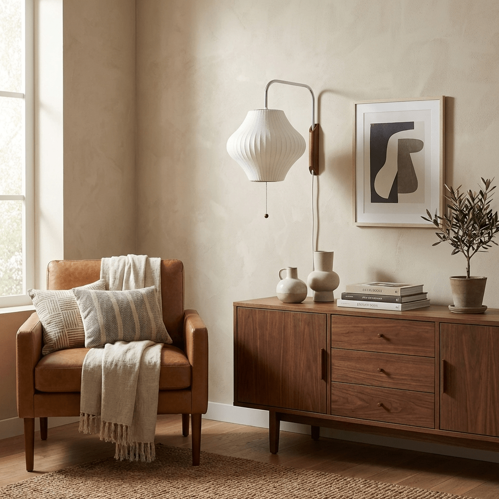 Kyntaroc | Retro Ribbed Silhouette Floating Globe Wall Light