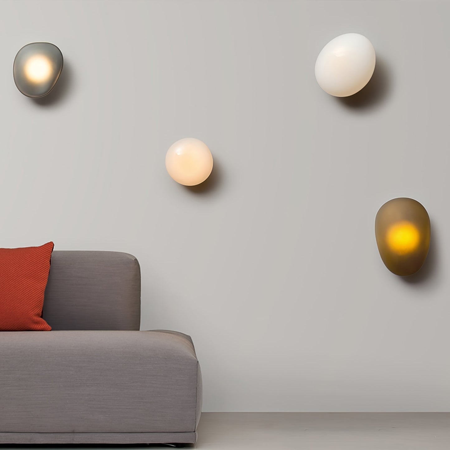 Caldrion | Hand Blown Glass Pebble Wall Light
