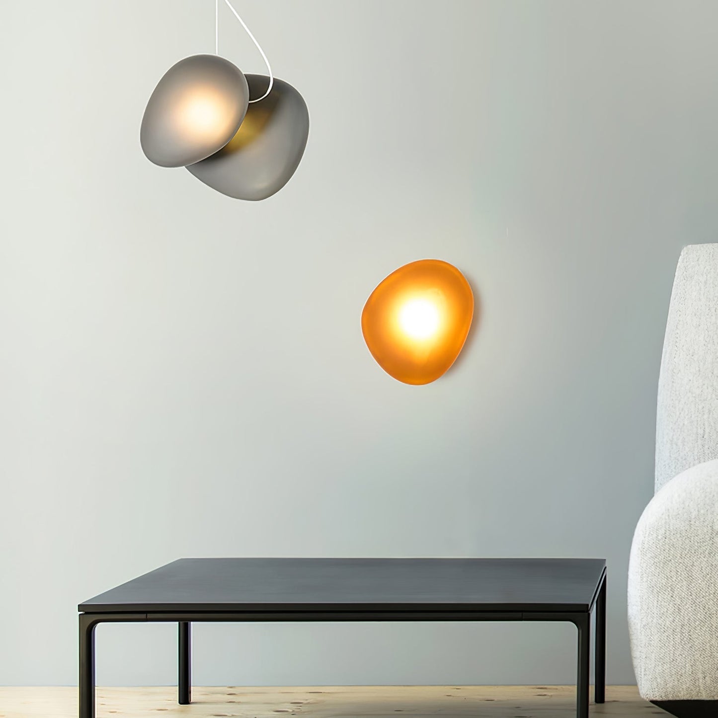 Caldrion | Hand Blown Glass Pebble Wall Light