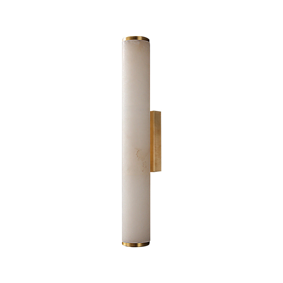 Aristhos | Minimalist Linear Alabaster and Brass Wall Light