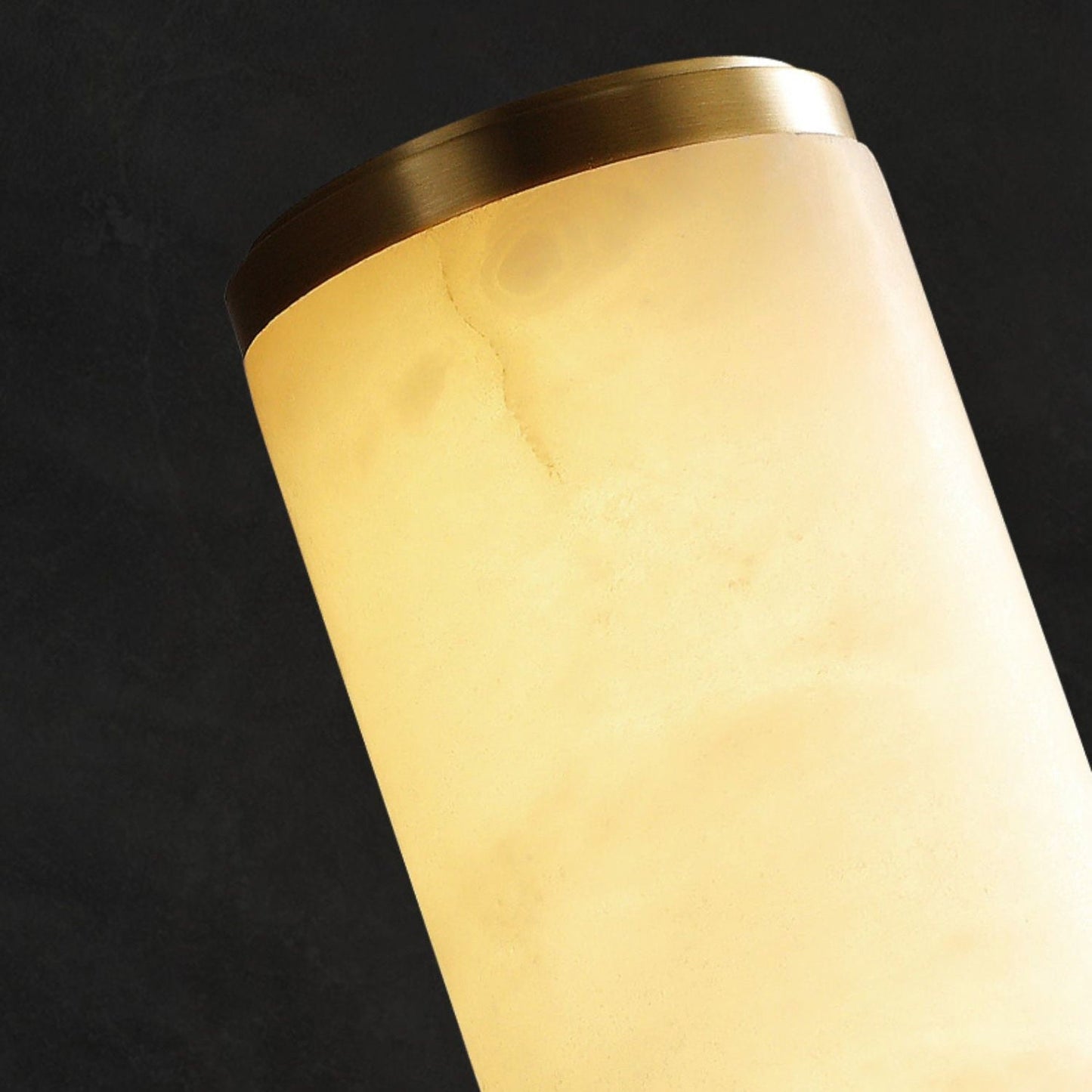 Aristhos | Minimalist Linear Alabaster and Brass Wall Light