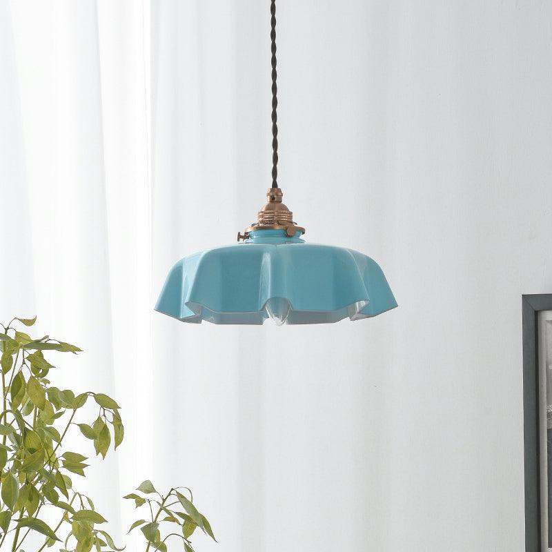 Kelvarna | Vintage Pleated Glass Fluted Pendant Light