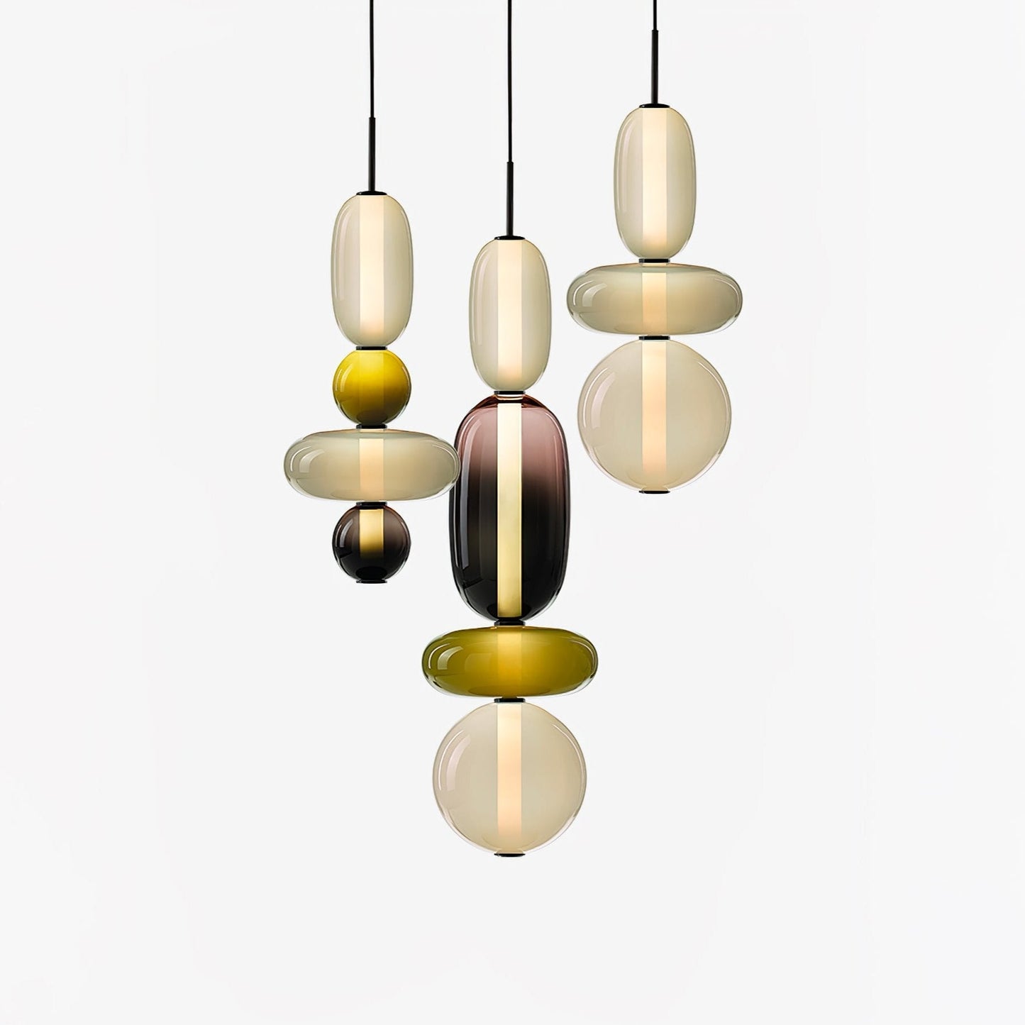 Nyxorise | Artisan Raindrop Cluster Glass Pendant Light