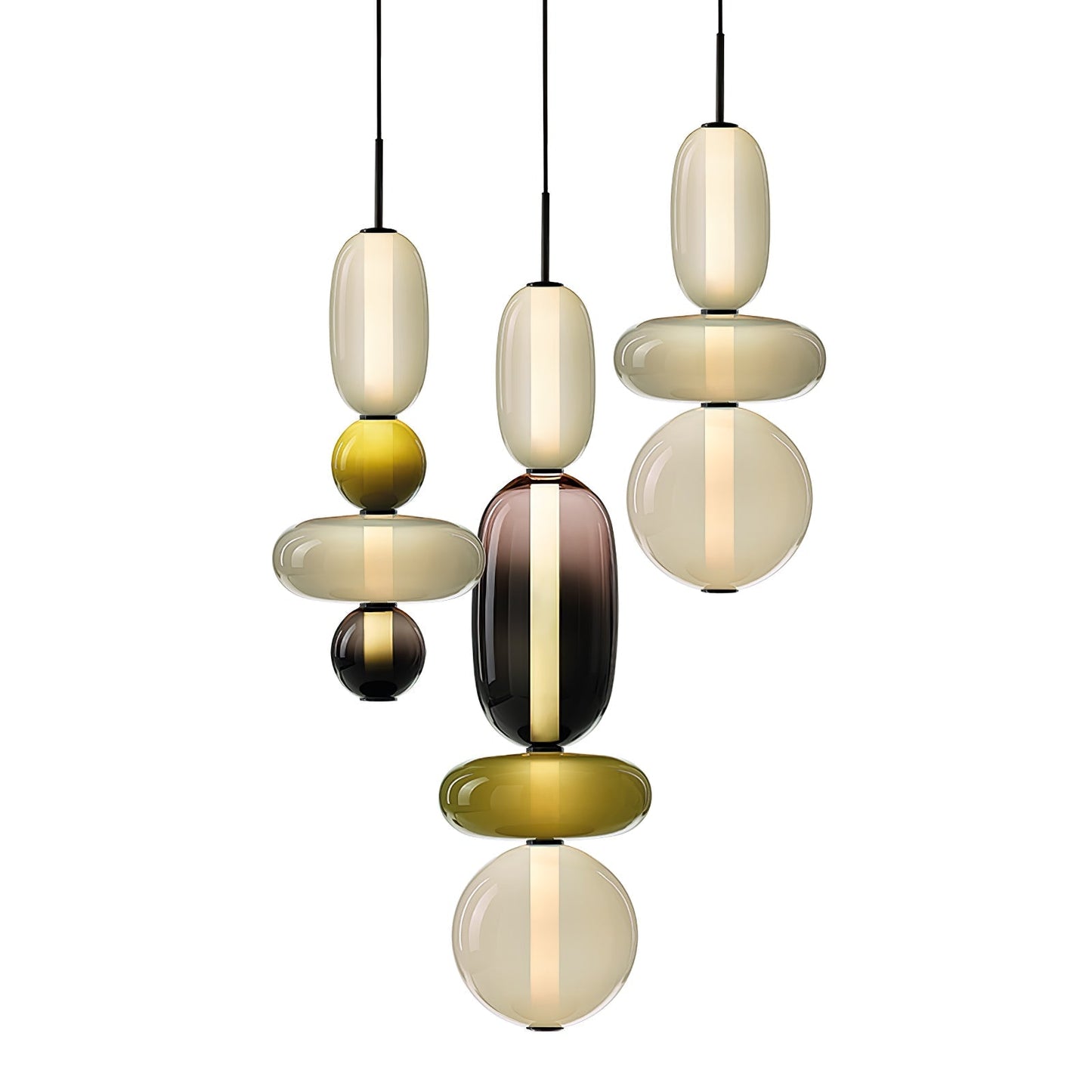 Nyxorise | Artisan Raindrop Cluster Glass Pendant Light