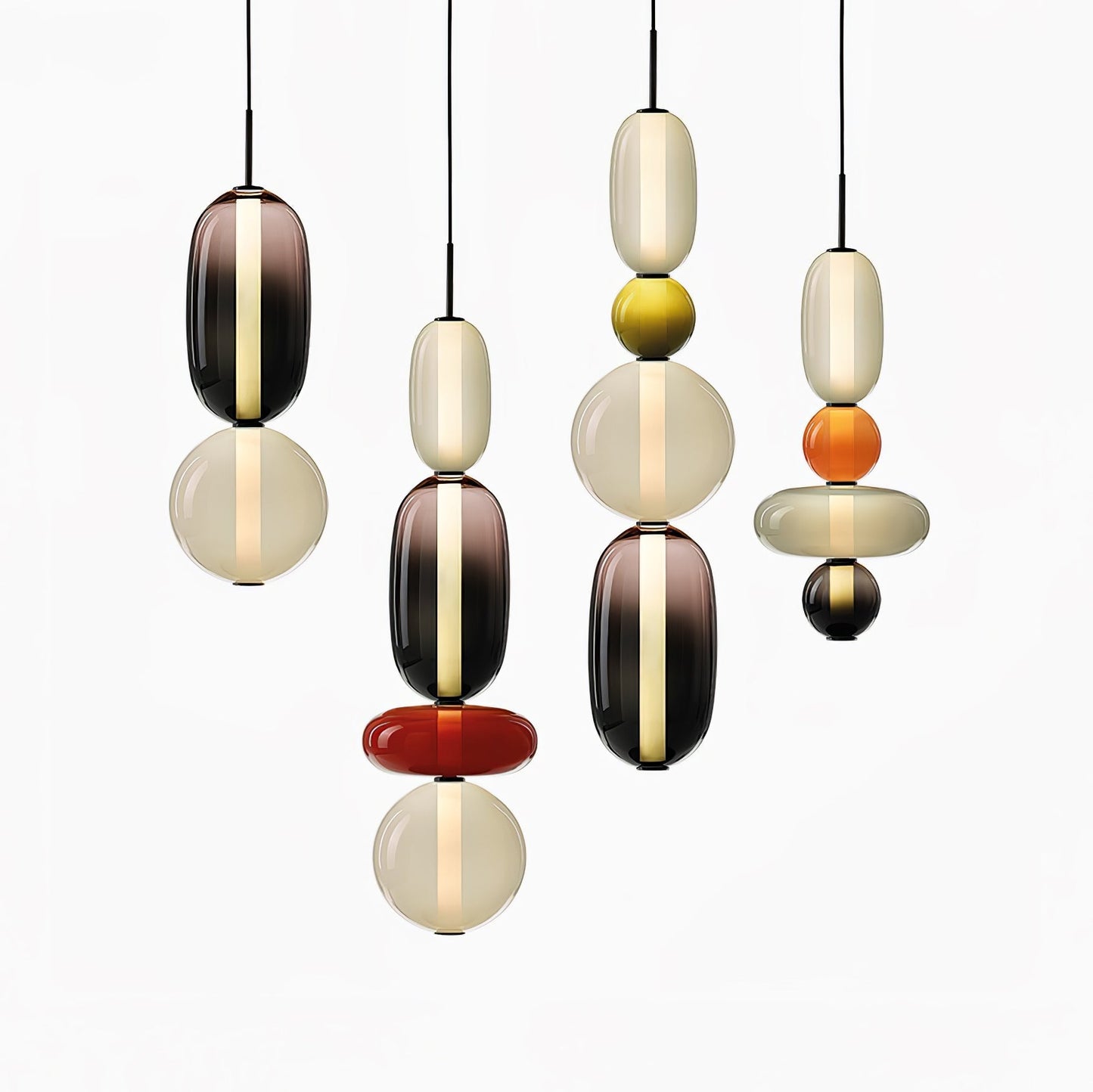 Nyxorise | Artisan Raindrop Cluster Glass Pendant Light