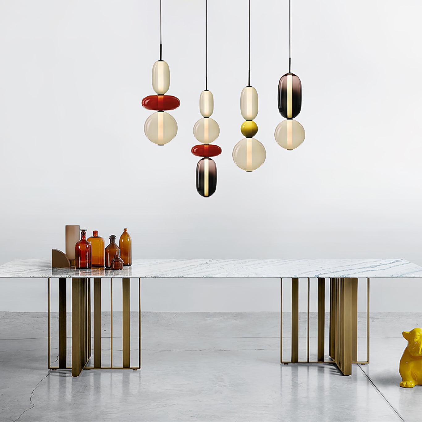 Nyxorise | Artisan Raindrop Cluster Glass Pendant Light