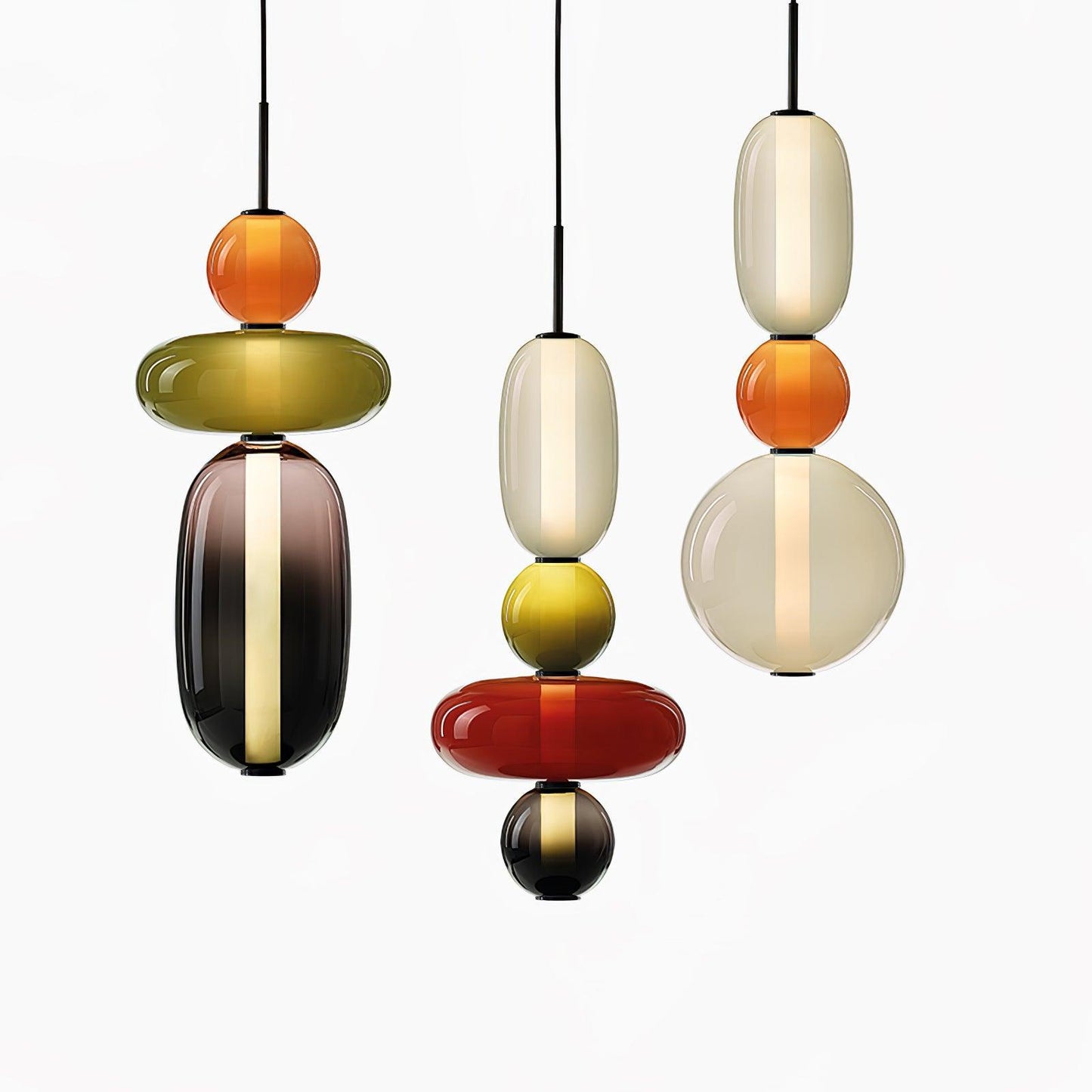 Nyxorise | Artisan Raindrop Cluster Glass Pendant Light