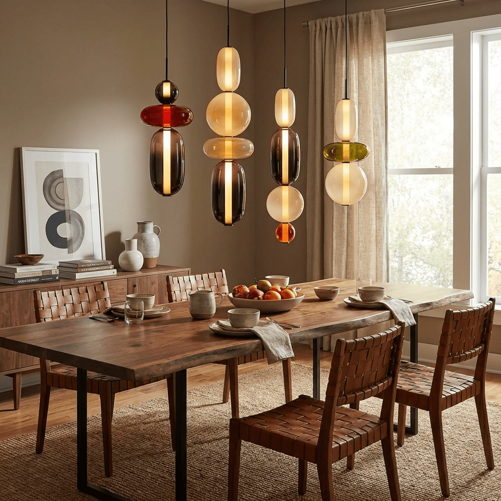 Nyxorise | Artisan Raindrop Cluster Glass Pendant Light