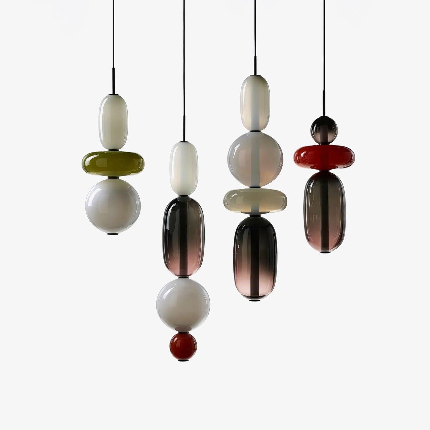 Nyxorise | Artisan Raindrop Cluster Glass Pendant Light