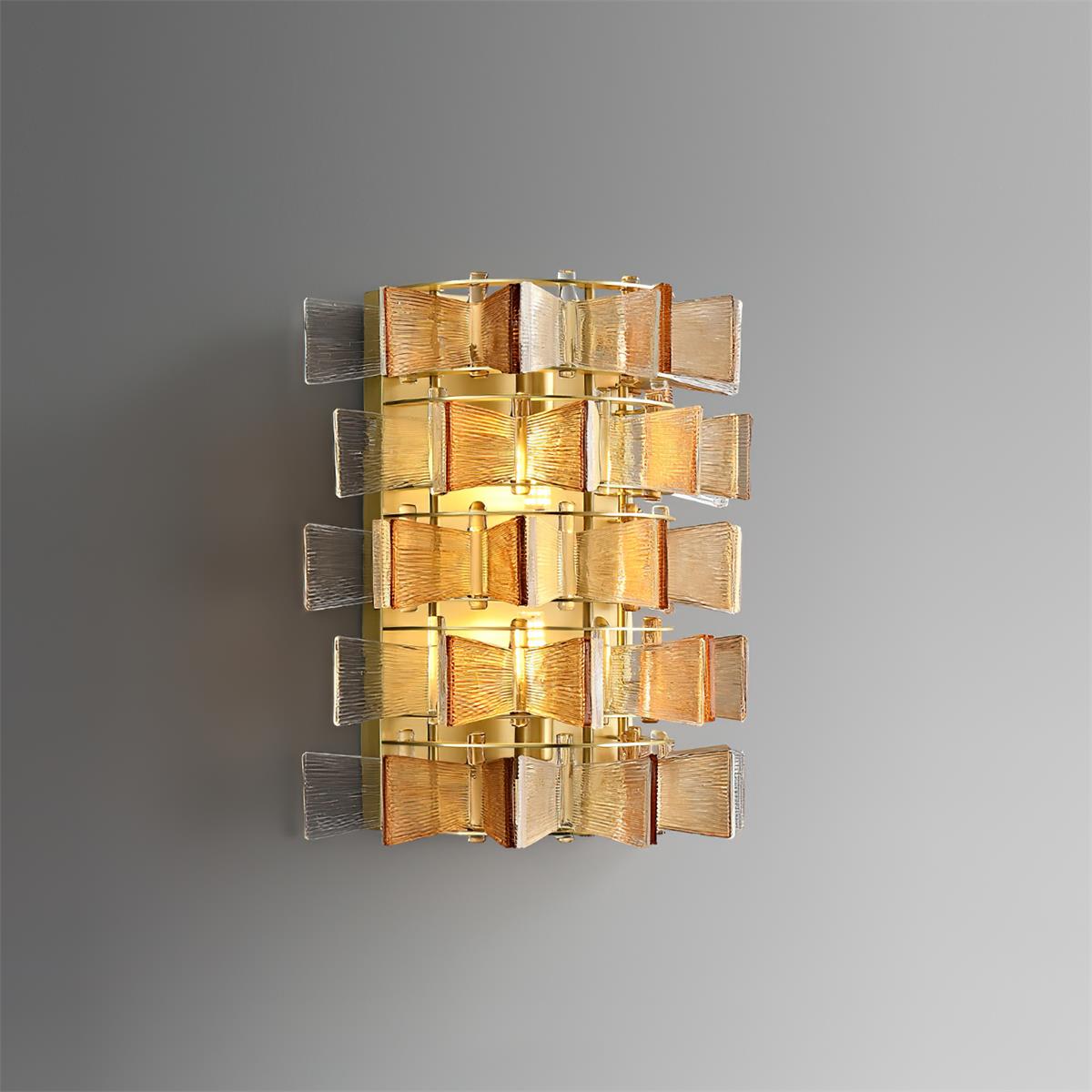 Luvidra | Ribbon Silhouette Fluted Glass Architectural Wall Light