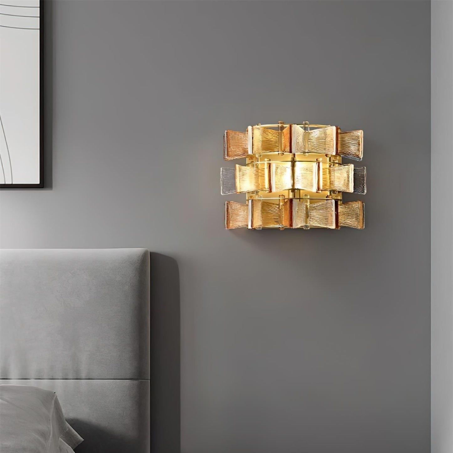 Luvidra | Ribbon Silhouette Fluted Glass Architectural Wall Light