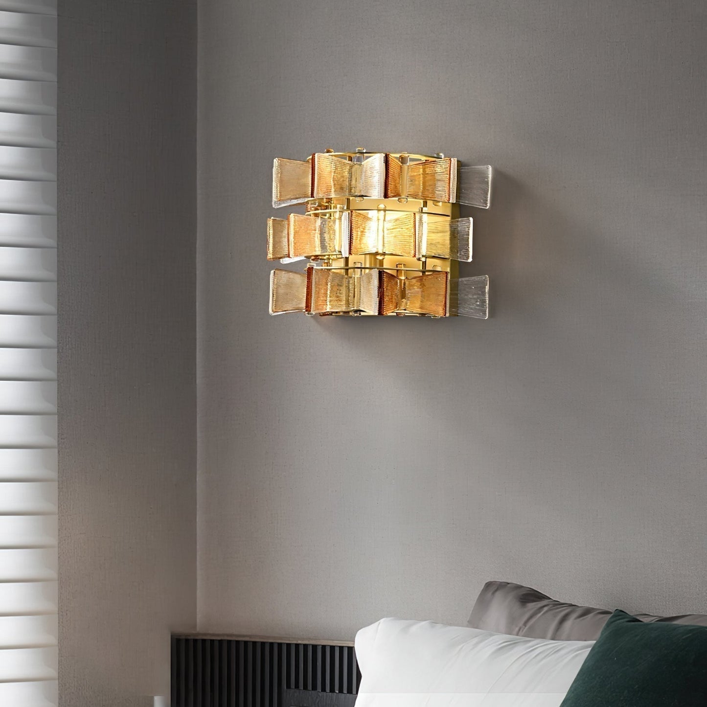 Luvidra | Ribbon Silhouette Fluted Glass Architectural Wall Light