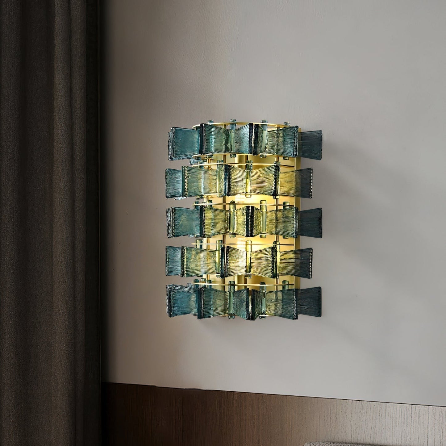 Luvidra | Ribbon Silhouette Fluted Glass Architectural Wall Light