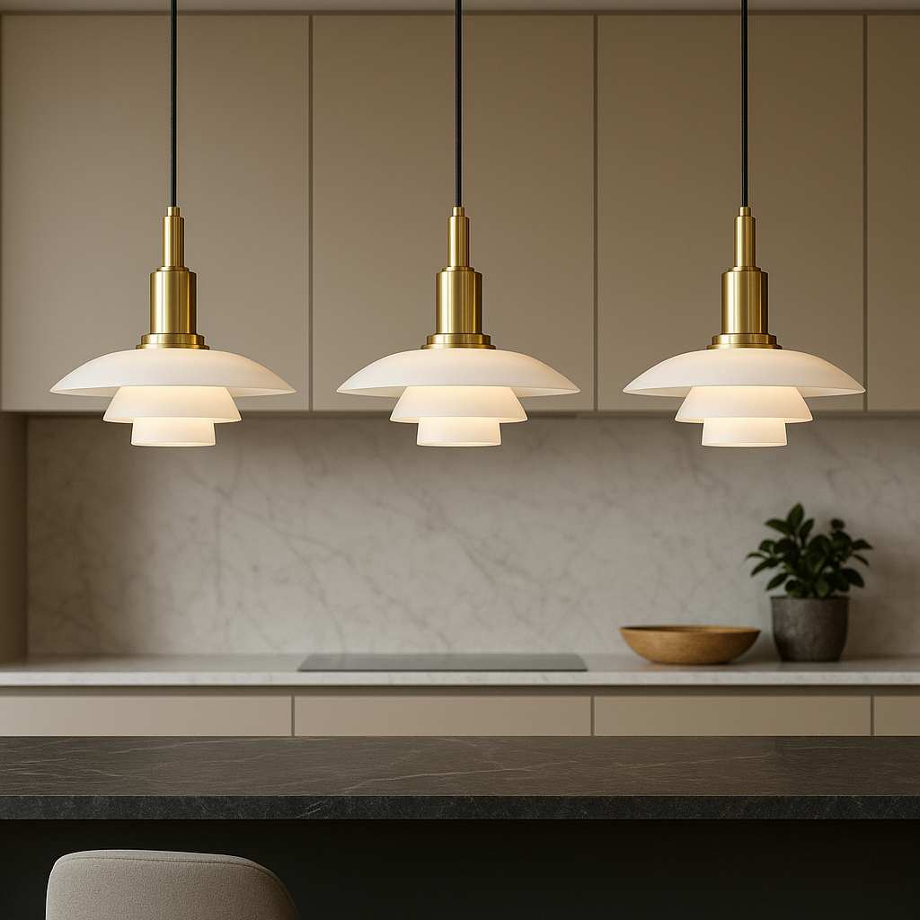 Alvar | Scandinavian Layered Shade Pendant Light