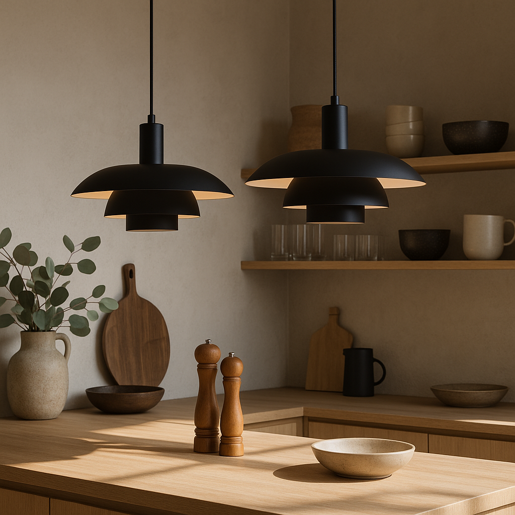 Dania | Minimalist Danish Style Layered Metal Pendant Light