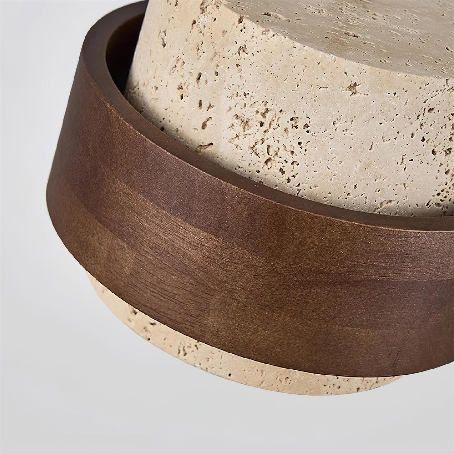 Perra | Natural Cylindrical Travertine Stone Pendant Light