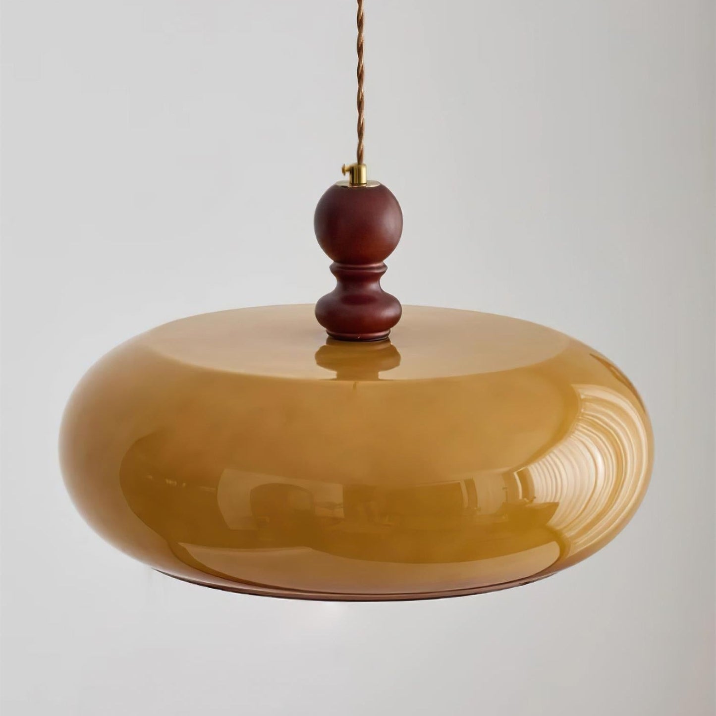 Valnord | Nordic Curvaceous Amber Glass Pendant Light